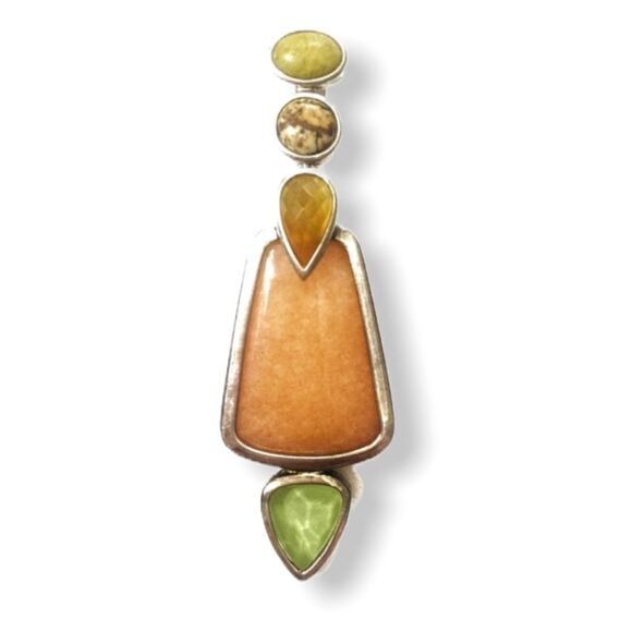 Whitney Kelly 925 Silver Multi-Gem Stone Pendant - Picture 1 of 5